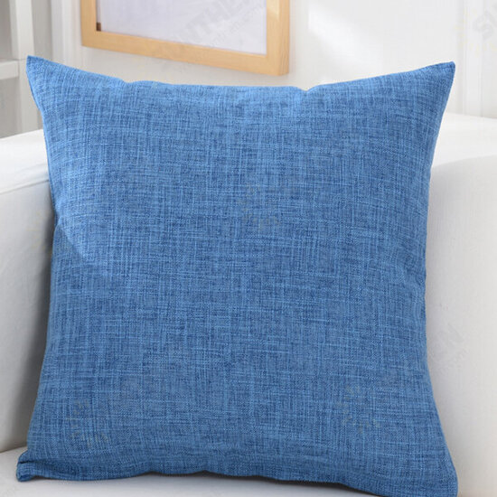 45x45cm Pillow Cover Cotton Linen Camping Pillow Case Cushion Covers Waist Cushion Protactor