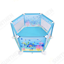 6 Sided Baby Playpen Playing House Interactive Kids Toddler Room With Safety Gate For 6 Months-8 Years Old Kid