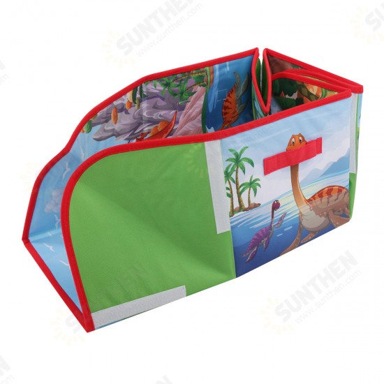 72x72cm Children Cartoon Play Mat+6 Dinosaur Toy Square Folding Box Camping Mat Kid Toddler Crawling Picnic Carpet