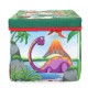 72x72cm Children Cartoon Play Mat+6 Dinosaur Toy Square Folding Box Camping Mat Kid Toddler Crawling Picnic Carpet