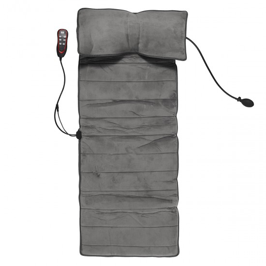 9-Gears Adjust Electric Vibrator Heating Back Neck Massager Mattress Leg Waist Cushion Mat Home Office Pain Relief Relax Massage Pad