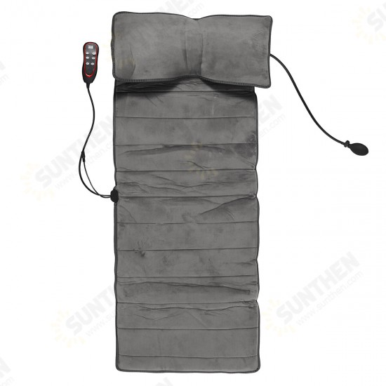 9-Gears Adjust Electric Vibrator Heating Back Neck Massager Mattress Leg Waist Cushion Mat Home Office Pain Relief Relax Massage Pad