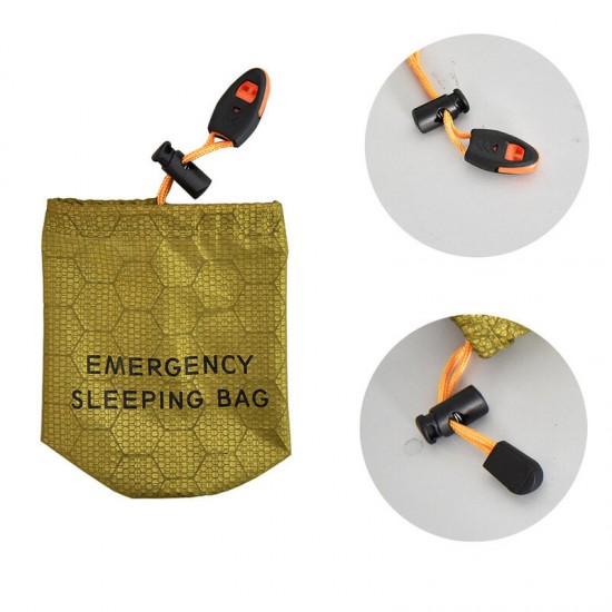 Emergency Sleeping Bag Thermal Waterproof Folding Reusable Survival Blanket Life Bivy Outdoor Camping Climbing