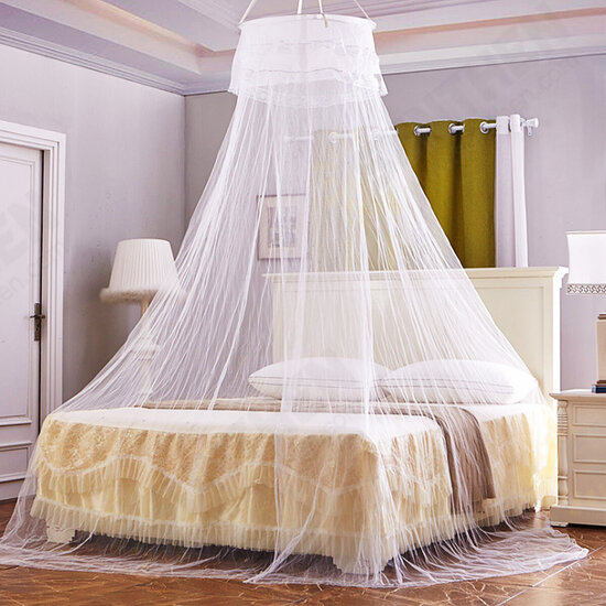 Anti-Mosquito Round Ceiling Mosquito Net Dense And High Polyester Mesh No Installation Mosquito Net