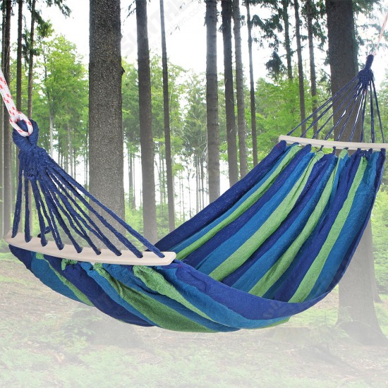 Camping Hammock Canvas Swing Hanging Bed Outdoor Garden Travel