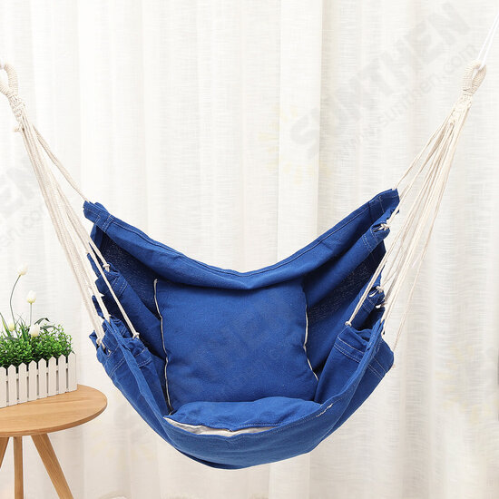 Camping Hammock Chair Swing Seat Indoor Outdoor Folding Hanging Chair with Ropes Pillow