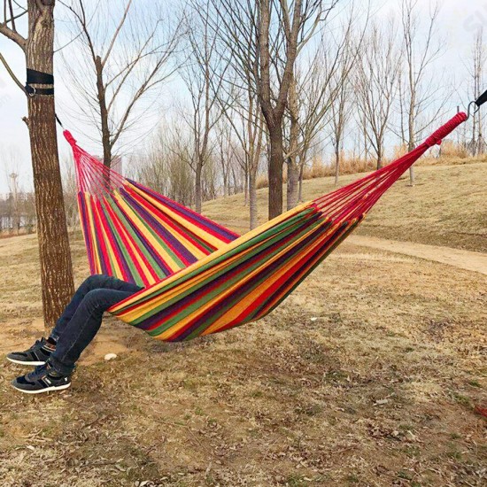 Canvas Swing Hammock Leisure Hanging Bed Outdoor Garden Travel