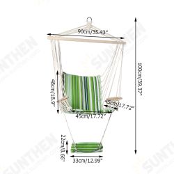 Cotton Hammock Chair Comfortable Hanging Swing Seat Swing Cushion Outdoor Indoor Garden Max Load 150kg Cotton Hammock Chair Comfortable Hanging Swing Seat Swing Cushion Outdoor Indoor Garden Max Load 150kg