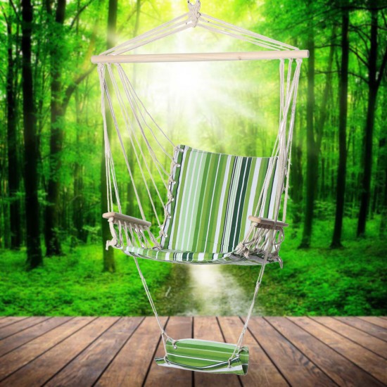 Cotton Hammock Chair Comfortable Hanging Swing Seat Swing Cushion Outdoor Indoor Garden Max Load 150kg