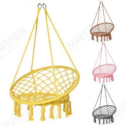 Cotton Metal Swing Seat Hanging Chair Hammock Max Load 240kg for Outdoor Garden Camping Cotton Metal Swing Seat Hanging Chair Hammock Max Load 240kg for Outdoor Garden Camping