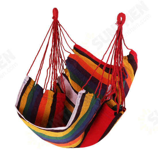 Deluxe Camping Portable Hammock Hanging Rope Chair Porch Swing Patio Yard Seat Camping Indoor Outdoor Hammocks