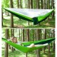 Double Person Camping Hammock with Mosquito Net + Awning Outdoor Hiking Travel Hanging Hammock Set Bearable 300kg