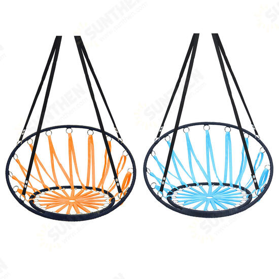 Handmade Knitted Round Hammock Outdoor Indoor Dormitory Bedroom Children Swing Bed Decor