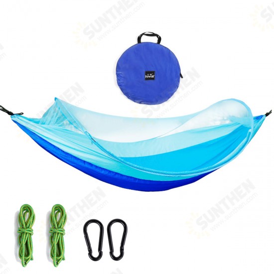 260x150cm Outdoor Double Hammock Camping Hanging Swing Bed With Mosquito Net Max Load 200kg