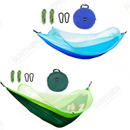 260x150cm Outdoor Double Hammock Camping Hanging Swing Bed With Mosquito Net Max Load 200kg