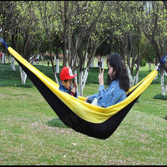 270x140CM Outdoor Portable Double Hammock Parachute Hanging Swing Bed Camping Hiking 270x140CM Outdoor Portable Double Hammock Parachute Hanging Swing Bed Camping Hiking