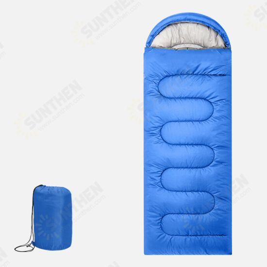 Camping Single Sleeping Bag 170T Polyester Thickened Waterproof Lightweight Outdoor Camping Travel Sleeping Bag for Adults