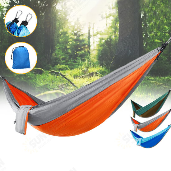 Double Person Hammock Nylon Swing Hanging Bed Outdoor Camping Travel Max Load 300kg