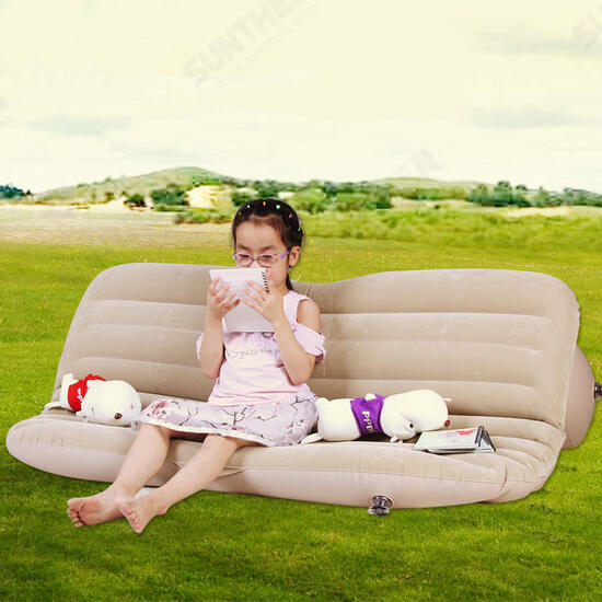 SUV Inflatable Air Mattresses Bed Portable Camping Flocking Pad Cushion Car Travel Road Travel