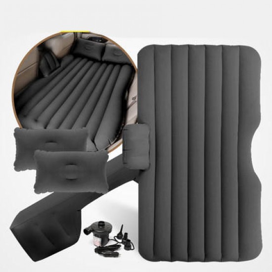 SUV Inflatable Air Mattresses Car Back Seat Sleep Bed Camping Travel Flocking Pad Cushion