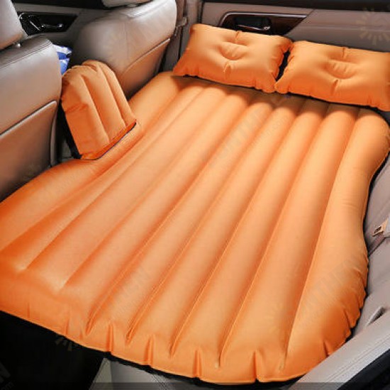 SUV Inflatable Air Mattresses Car Back Seat Sleep Bed Camping Travel Flocking Pad Cushion