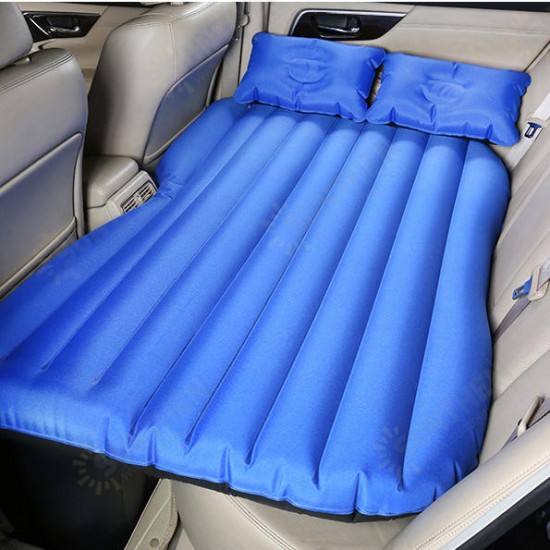 SUV Inflatable Air Mattresses Car Back Seat Sleep Bed Camping Travel Flocking Pad Cushion