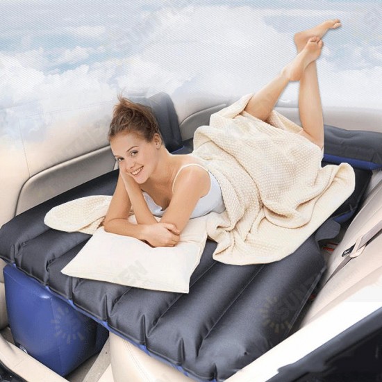 SUV Inflatable Air Mattresses Car Back Seat Sleep Bed Camping Travel Flocking Pad Cushion