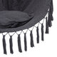 Max 330Lbs/150KG Hammock Chair Hanging Rope Swing with 2 Cushions Included Large Tassel Hanging Chair with Pocket