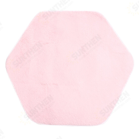 Non-slip Baby Play Mat Short Hair Game Plush Mat Kids Tent Hexagon Princess Castle Playhouse Pad