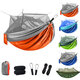 Outdoor Camping Lightweight Picnic Hammock with Mosquito Net 1-2 Person Portable Backpack Hammock Sleeping Mattress