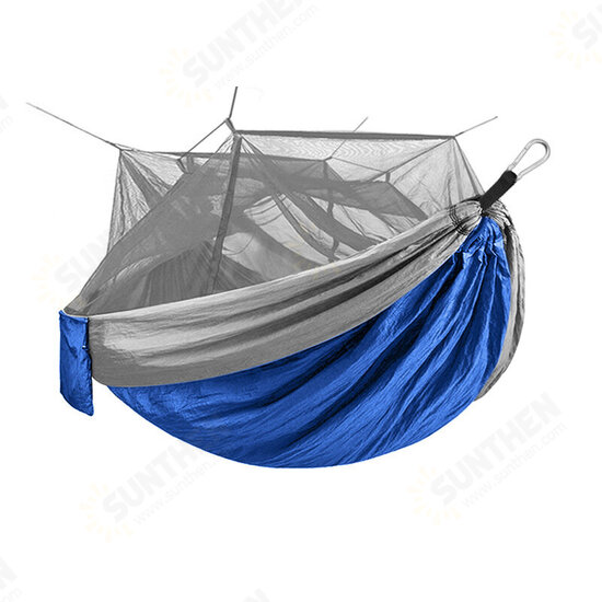 Outdoor Camping Lightweight Picnic Hammock with Mosquito Net 1-2 Person Portable Backpack Hammock Sleeping Mattress