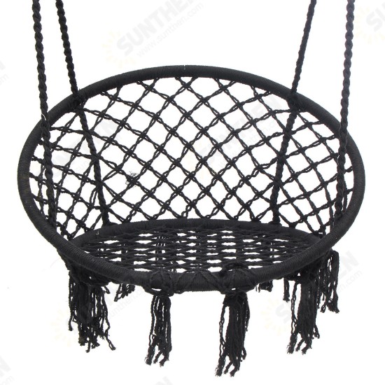 Outdoor Hanging Hammock Woven Rope Chair Seat Indoor Bedroom Children Round Swing Bed