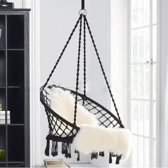Outdoor Hanging Hammock Woven Rope Chair Seat Indoor Bedroom Children Round Swing Bed