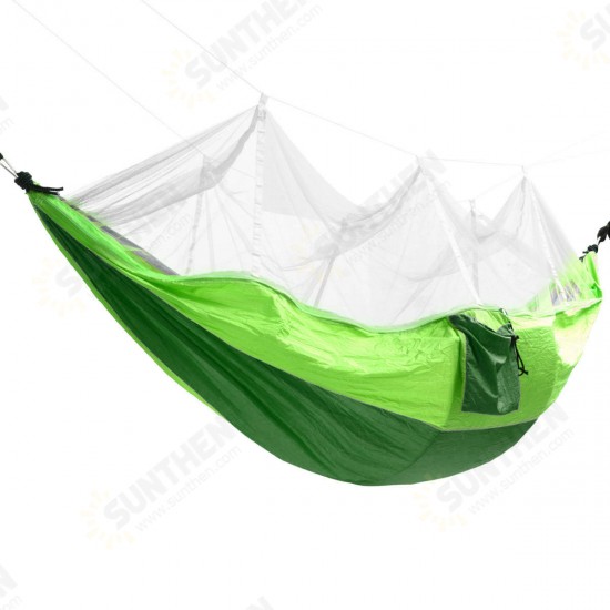 Outdoor Mosquito Net Double Hammock Hanging Swing Bed Parachute Nylon For Camping Travel