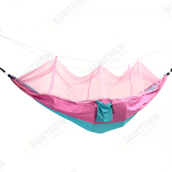 Outdoor Mosquito Net Double Hammock Hanging Swing Bed Parachute Nylon For Camping Travel