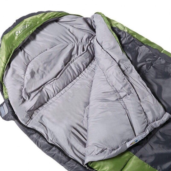 Outdoor Mummy Single Cotton Sleeping Bag Winter Camping Hiking Cold Wind Proof
