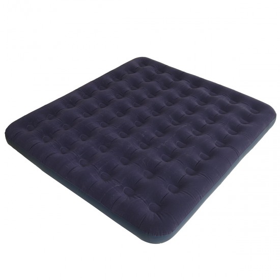 PVC Inflatable Bed Inflatable Mattress Air Mattress Bed Single Double Wide Soft Mattress Comfortable Outdoor Home