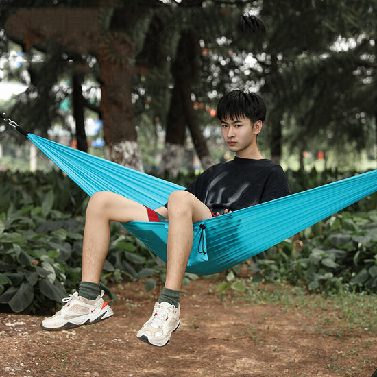 Portable Nylon Hammock Lightweight Outdoor Camping Garden Swing Hanging Chair Max Load 200KG