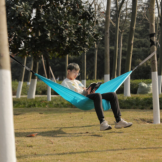 Portable Nylon Hammock Lightweight Outdoor Camping Garden Swing Hanging Chair Max Load 200KG