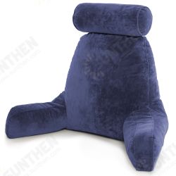 Reading Bed Rest Pillow with Arms Memory Foam Detachable Neck Roll Removable Plush Covers & Zipper Shell for Adjustable Loft 65*46*25CM Reading Bed Rest Pillow with Arms Memory Foam Detachable Neck Roll Removable Plush Covers & Zipper Shell for Adjustable Loft 65*46*25CM