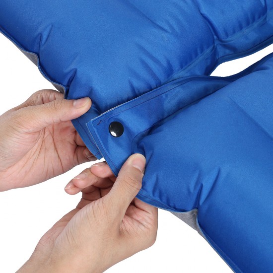 Inflating Sleeping Pad Folding Portable Waterproof Spliceable Air Mattress Camping Travel Beach