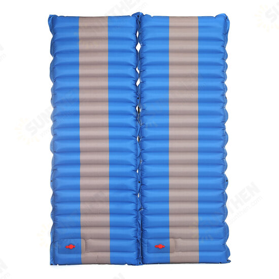 Inflating Sleeping Pad Folding Portable Waterproof Spliceable Air Mattress Camping Travel Beach