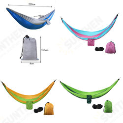 Single People Hanging Swing Bed Camping Hammock Outdoor Garden Travel with Storage Bag Carabiner Max Load 300kg Single People Hanging Swing Bed Camping Hammock Outdoor Garden Travel with Storage Bag Carabiner Max Load 300kg