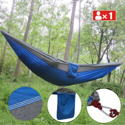 Single People Hanging Swing Bed Camping Hammock Outdoor Garden Travel with Storage Bag Carabiner Max Load 300kg Single People Hanging Swing Bed Camping Hammock Outdoor Garden Travel with Storage Bag Carabiner Max Load 300kg