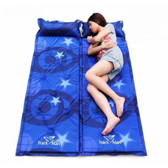 TM2106 Outdoor Self Inflatable Mattress Camping Moisture-proof Sleeping Pad With Pillow