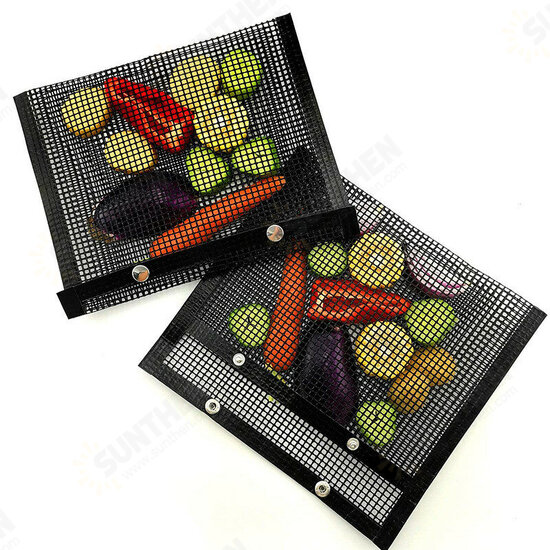 1 PC Non-stick Barbecue Mesh Mat Bag Reusable Cooking Grill BBQ Mat Baking Net Bag Outdoor Camping Picnic