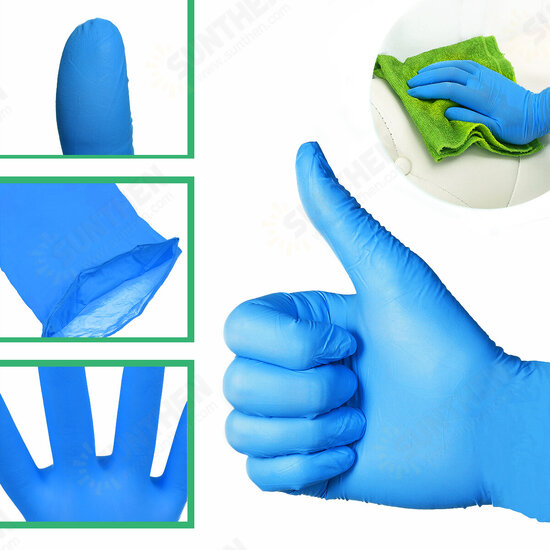 100 PCS Disposable Nitrile Gloves 22CM Lengthen One-off PVC Food Gloves Eco-friendly PE Gloves For Kitchen Garden