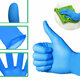 100 PCS Disposable Nitrile Gloves 22CM Lengthen One-off PVC Food Gloves Eco-friendly PE Gloves For Kitchen Garden