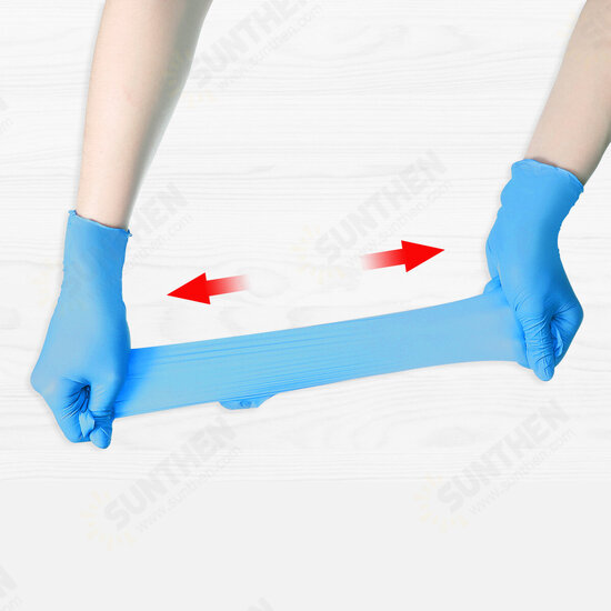 100 PCS Disposable Nitrile Gloves 22CM Lengthen One-off PVC Food Gloves Eco-friendly PE Gloves For Kitchen Garden