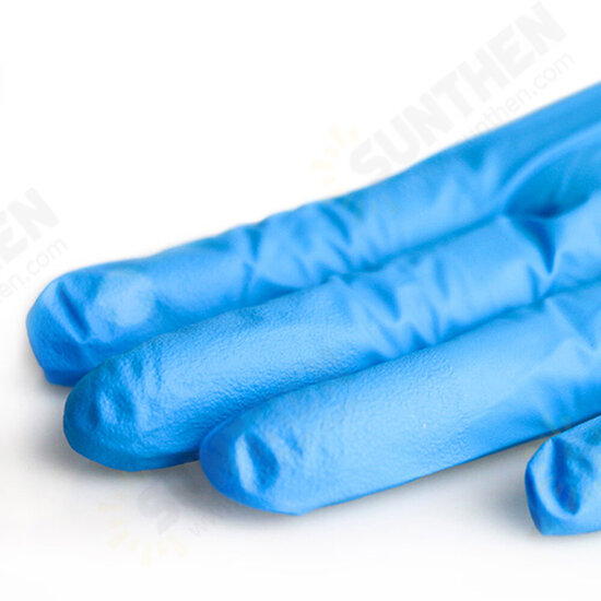 100 Pcs Disposable Blue Nitrile PVC Gloves Prevent Infection Dishwashing Kitchen Cut-Proof Gloves Cleaning Protective Gloves